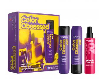 Rad pre farben vlasy Matrix Color Obsessed - darekov sada - ampn + starostlivos + oetrujci sprej