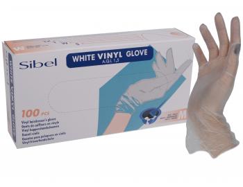Vinylov rukavice pre kadernkov Sibel 100 ks - M
