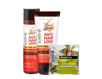 Sada pre podporu rastu vlasov Dr. Sant Anti Hair Loss - ampn + starostlivos + mydlo zadarmo