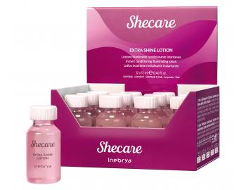 Bezoplachov kra pre vemi pokoden vlasy Inebrya Shecare Extra Shine Lotion - 12 x 12 ml