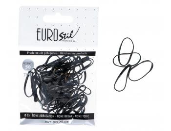 Gumiky do vlasov Eurostil Profesional TPU Hair Elastics For Hairstyles - ierne, 50 ks