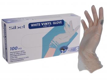 Vinylov rukavice pre kadernkov Sibel 100 ks - S