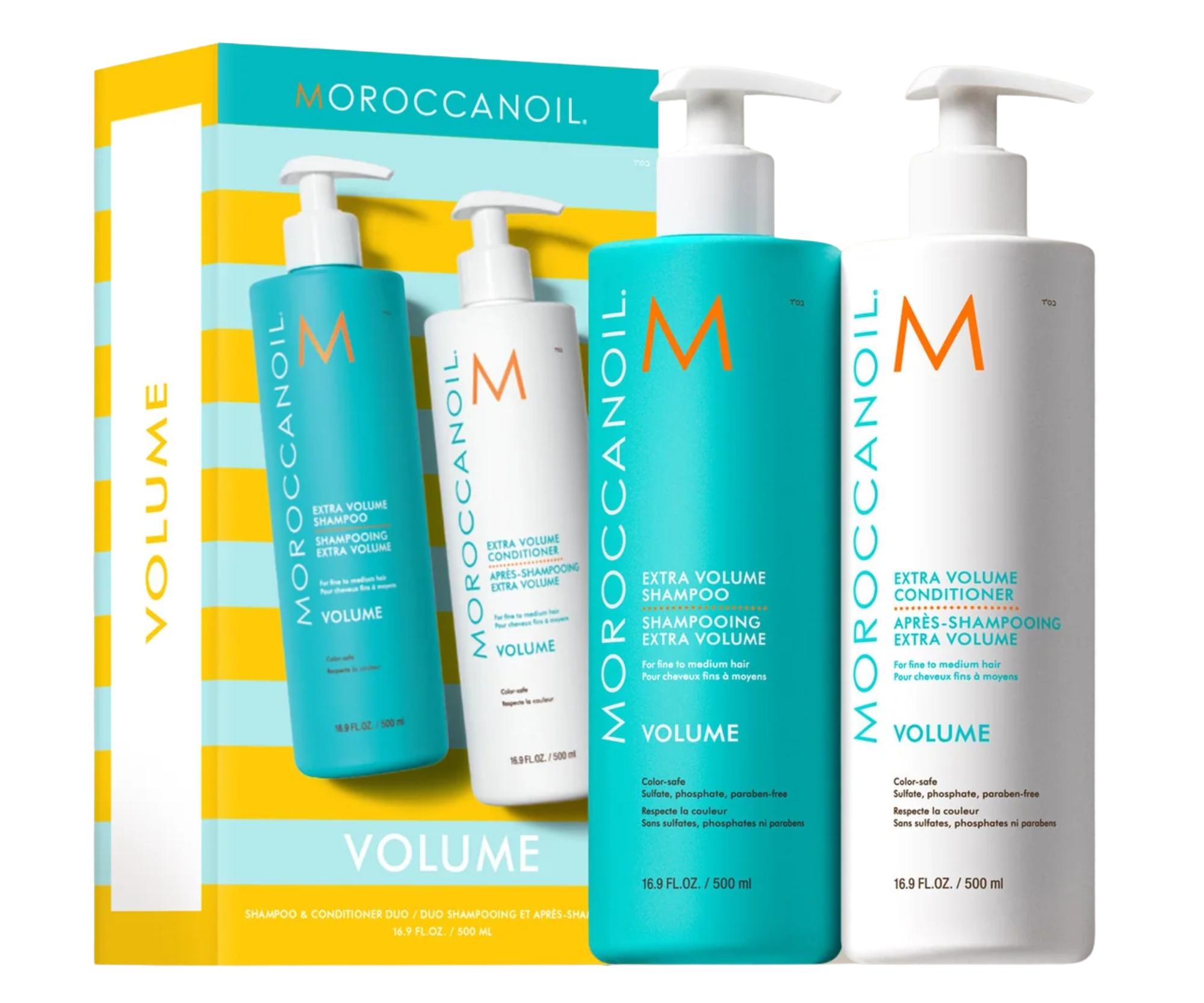 Darčeková sada pre objem jemných vlasov Moroccanoil Volume Duo - 2 x 500 ml + darček zadarmo