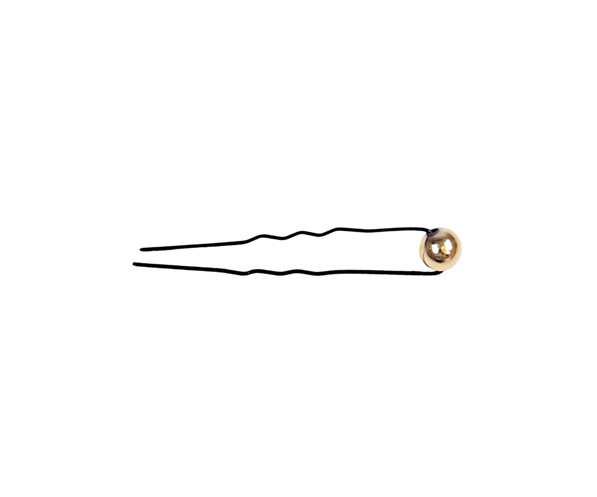 E-shop Vlnitá vlásenka so zlatou perličkou Eurostil Professional - 6 cm, bronzová - 6 ks (03211/50)