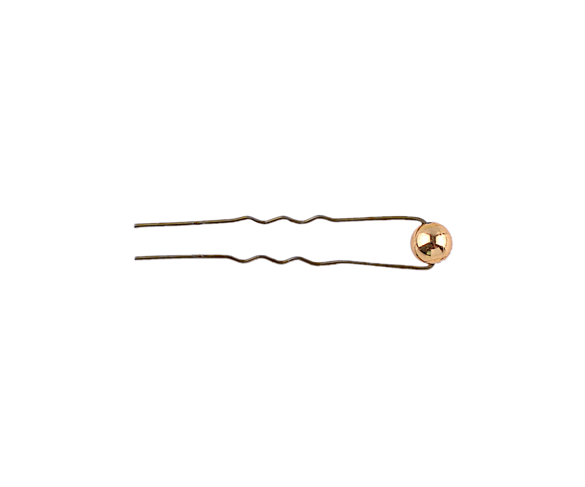 E-shop Vlnitá vlásenka so zlatou perličkou Eurostil Professional - 6 cm, bronzová - 6 ks (03211)