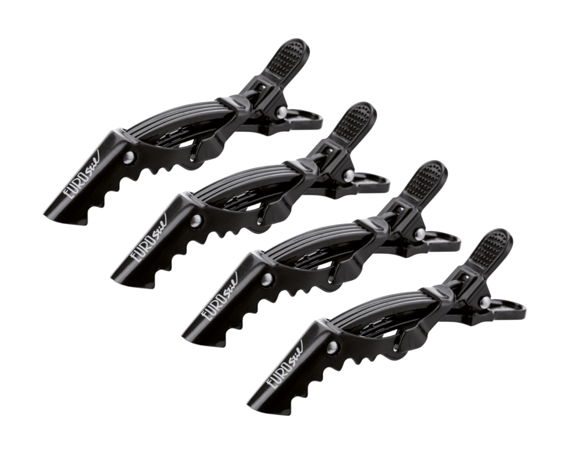 E-shop Klipsy do vlasov Eurostil Professional Bag 4 Dragon Clips - 9 cm, čierne, 4 ks (04374) + darček zadarmo