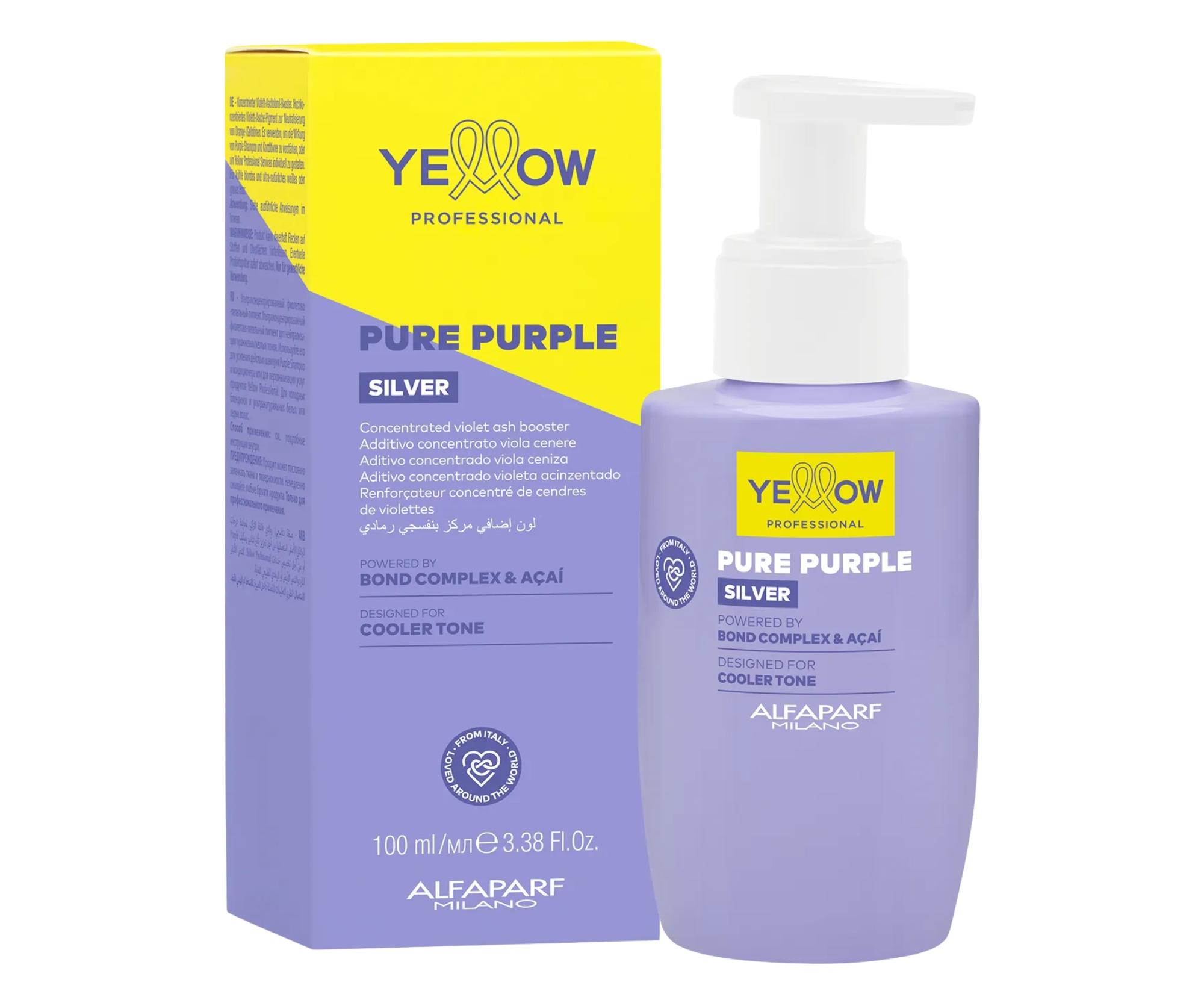 E-shop Koncentrovaný fialový pigment na neutralizáciu žltých tónov Yellow Professional Silver Pure Purple - 100 ml + darček zadarmo
