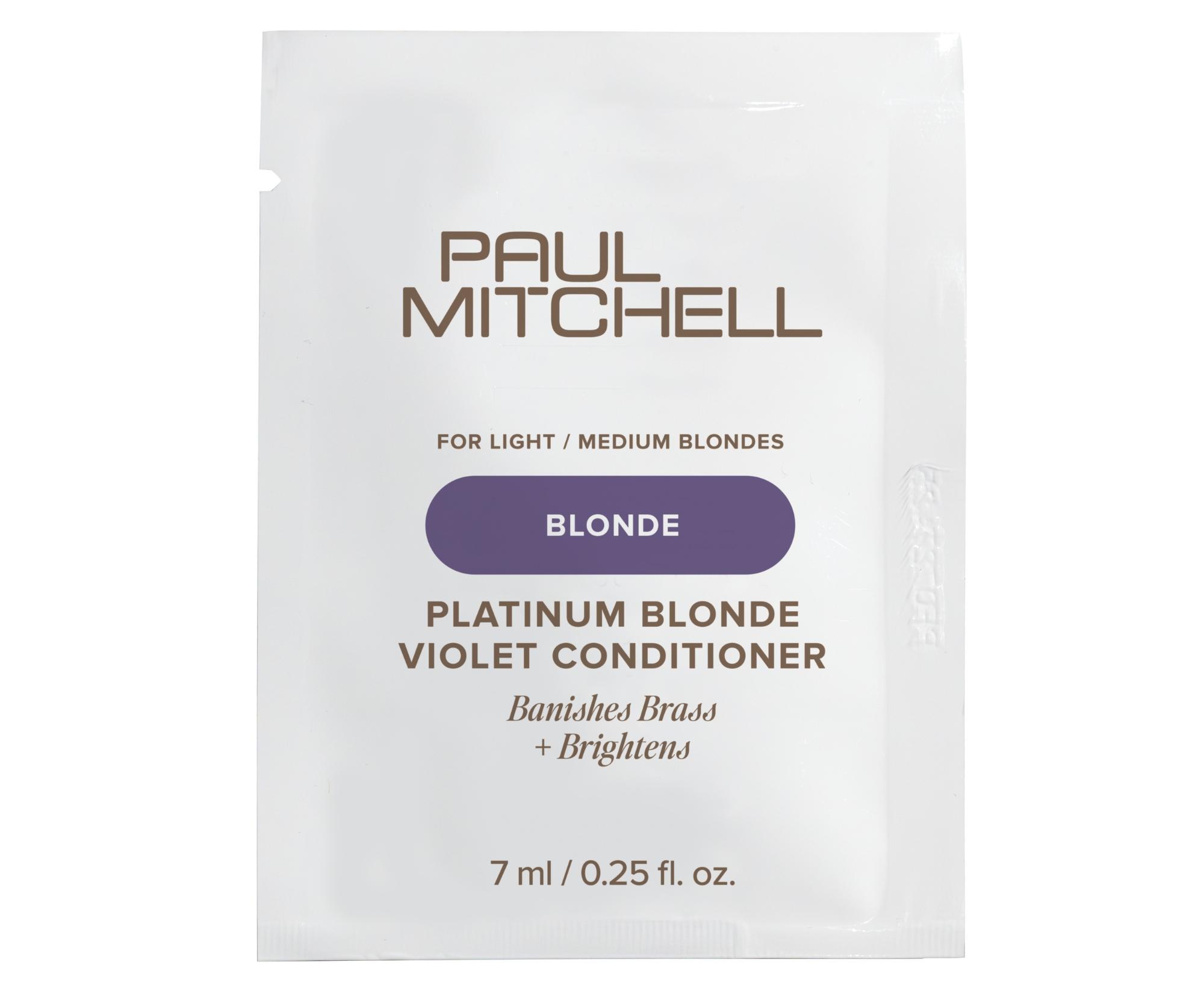 Neutralizačný kondicionér pre blond a melírované vlasy Paul Mitchell Blonde Platinum Blonde Violet Conditioner - 7 ml
