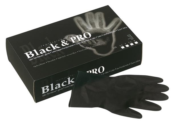 E-shop Latexové rukavice pre kaderníkov Sibel Black Pro 20 ks - L (094000156) + darček zadarmo
