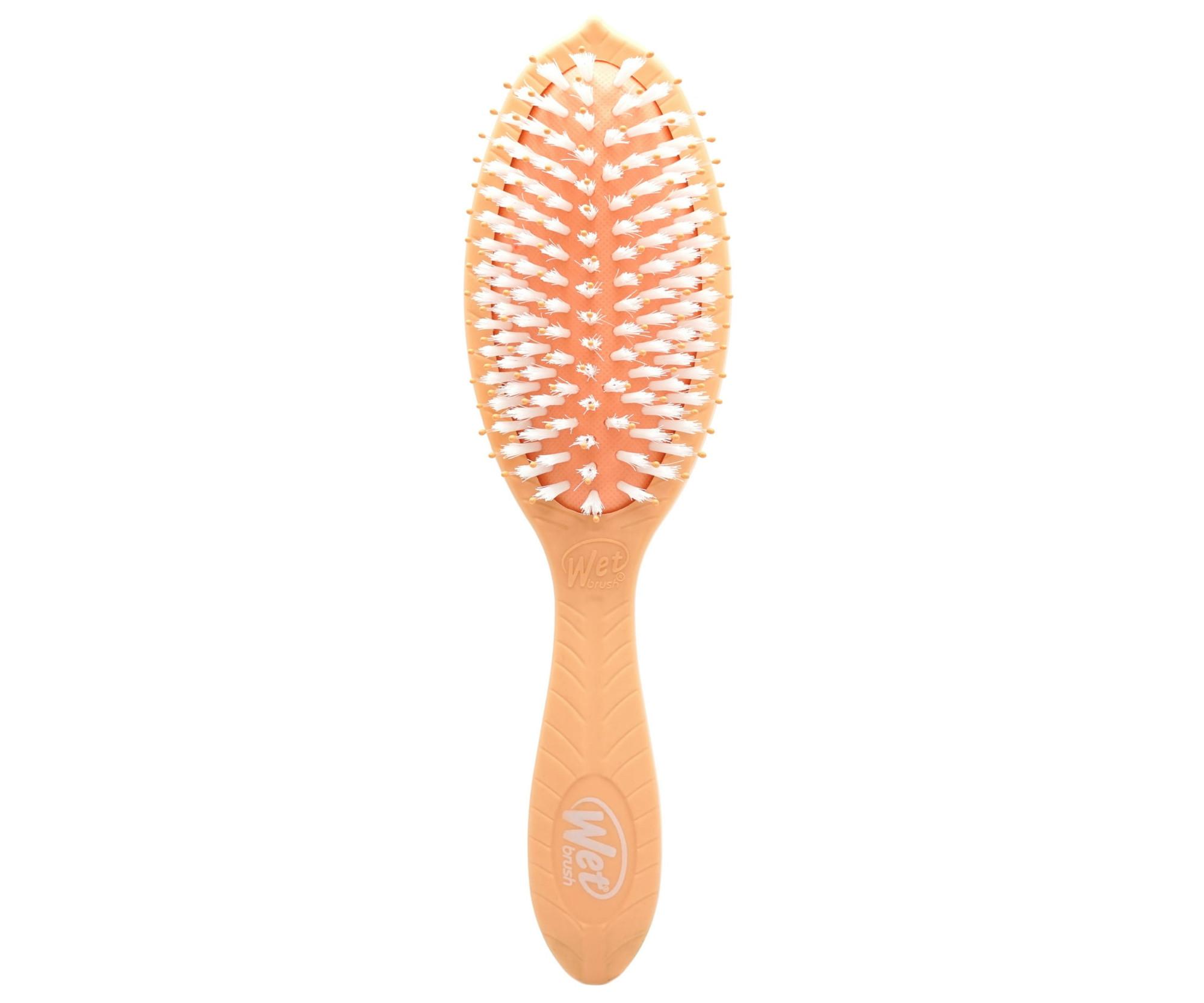 E-shop Kefa na rozčesávanie vlasov s prímesou kokosového oleja Wet Brush Go Green Treatment a Shine Brush - marhuľová + darček zadarmo