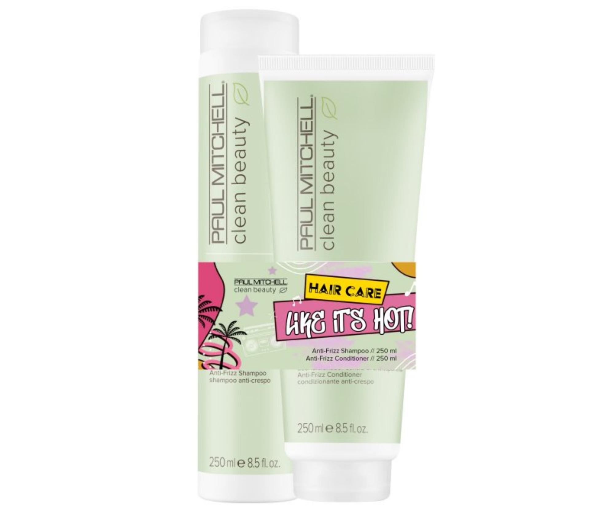 E-shop Sada pre nepoddajné vlasy Paul Mitchell Clean Beauty Anti Frizz Like It's Hot + darček zadarmo