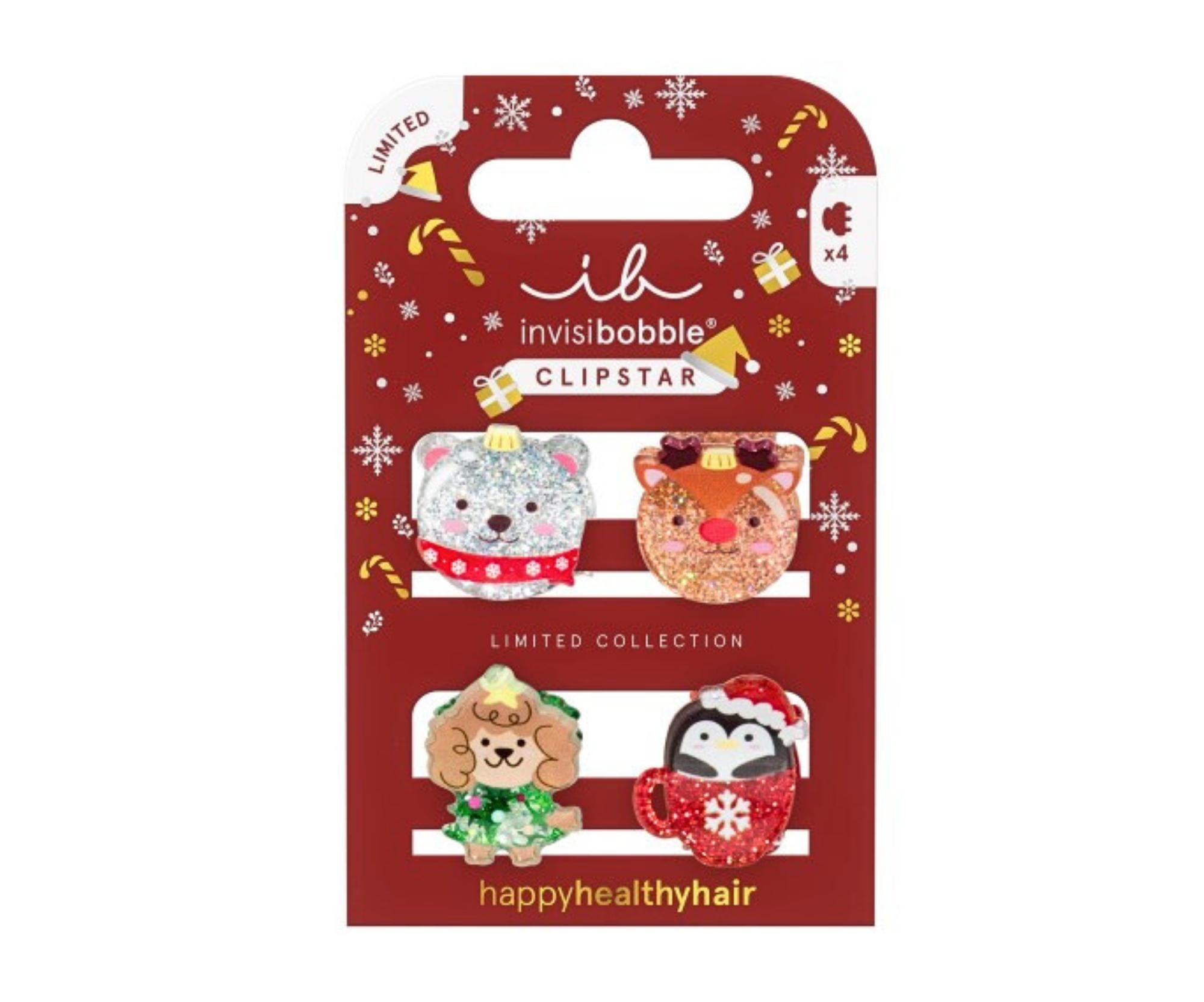 E-shop Detské veselé škrípečky do vlasov Invisibobble Clipstar Sparkle in a Cup - 4 ks + darček zadarmo