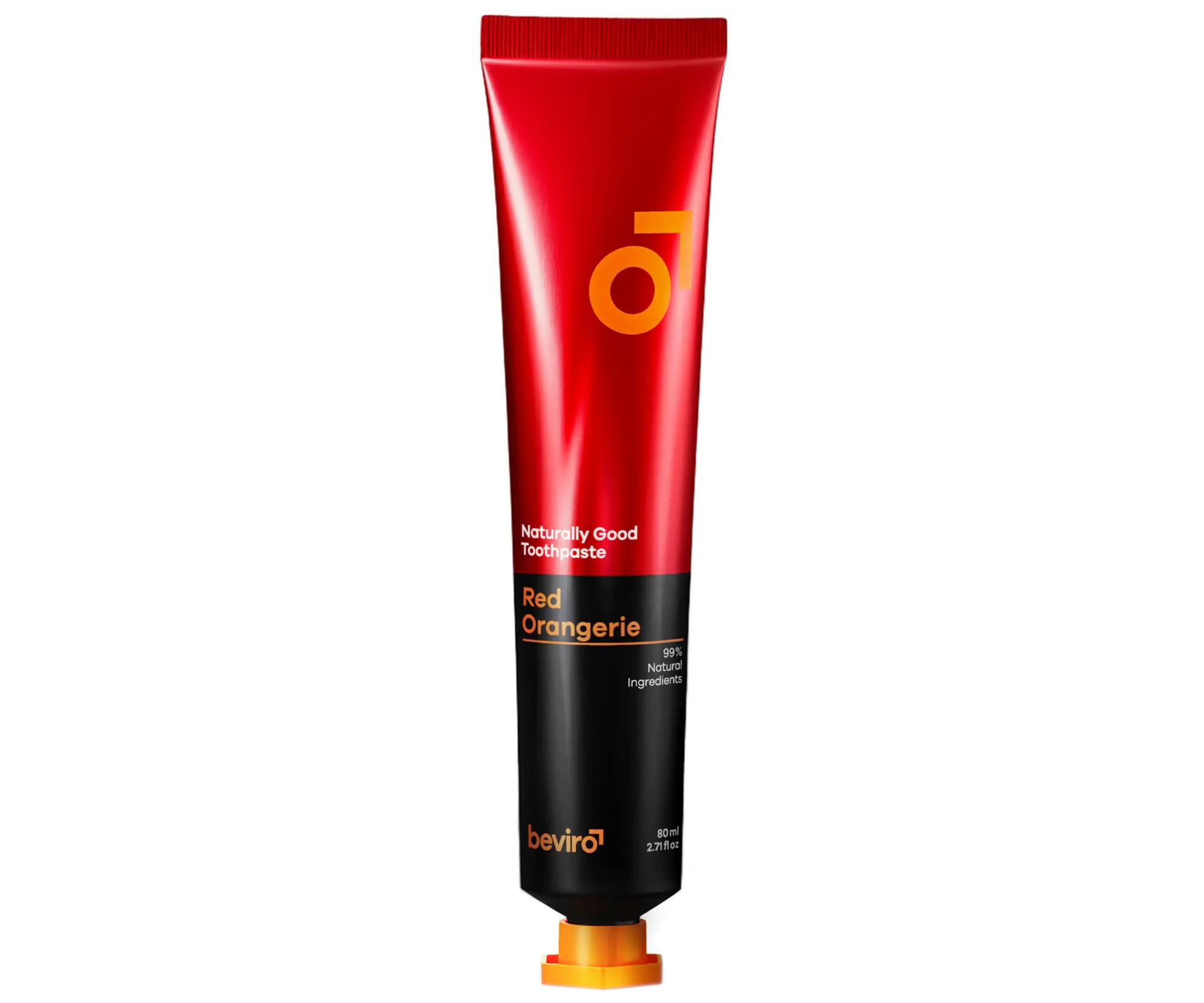 E-shop Zubná pasta s príchuťou červeného pomaranča Beviro Naturally Good Toothpaste Red Orangerie - 80 ml + darček zadarmo