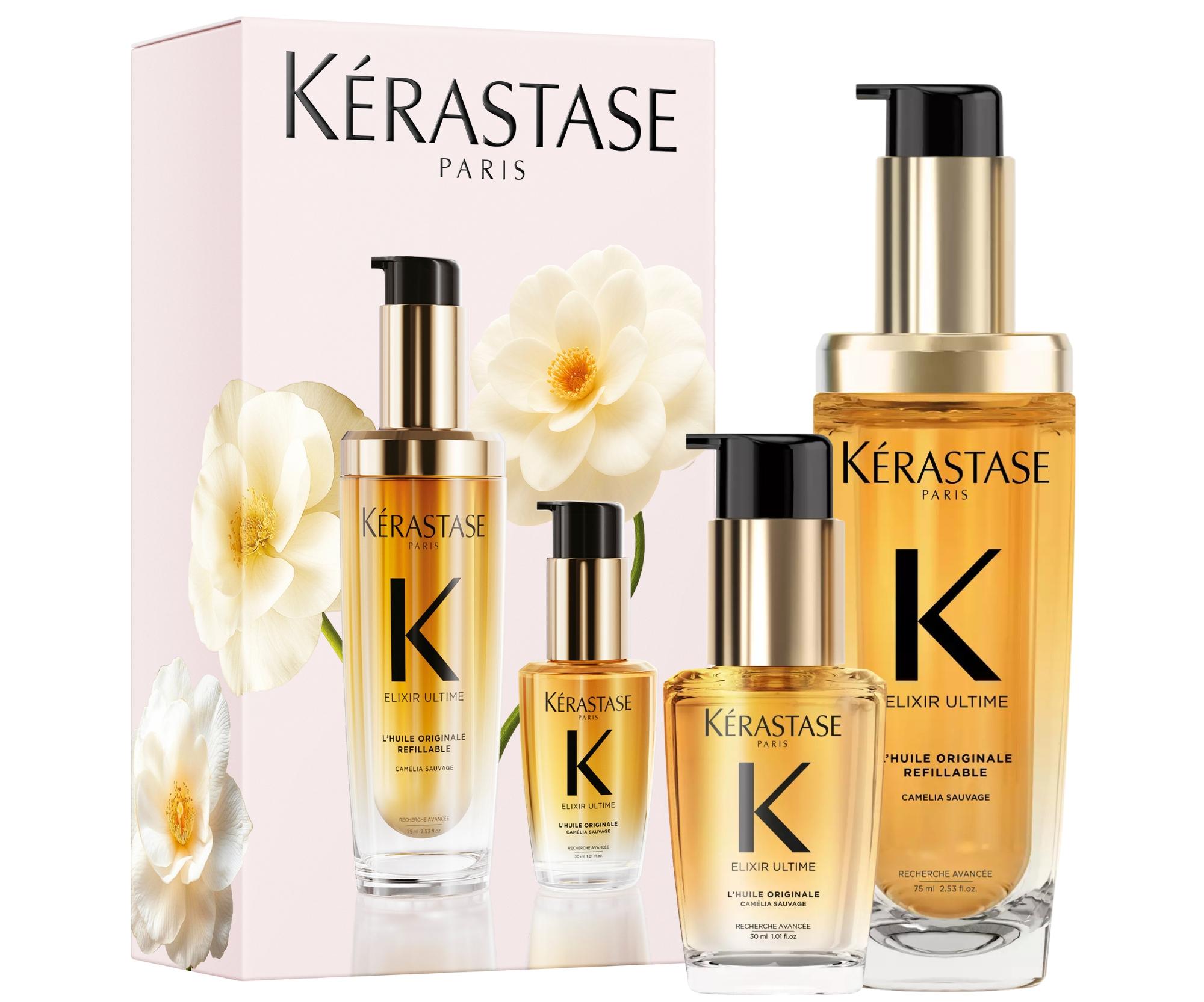 E-shop Darčeková sada olejovej starostlivosti pre všetky typy vlasov Kérastase Elixir Ultime L'Huile Originale Set + darček zadarmo