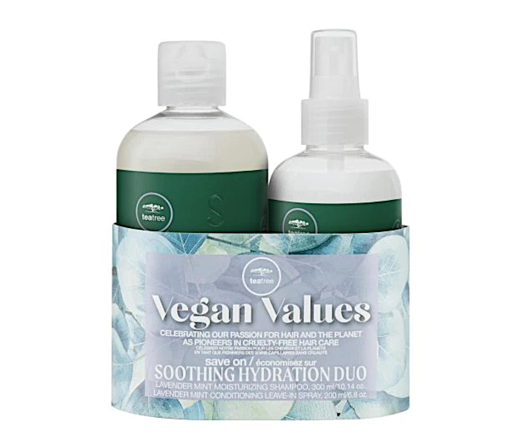E-shop Darčeková sada pre hydratáciu suchých vlasov Paul Mitchell Tea Tree Vegan Values Soothing Hydration Duo + darček zadarmo