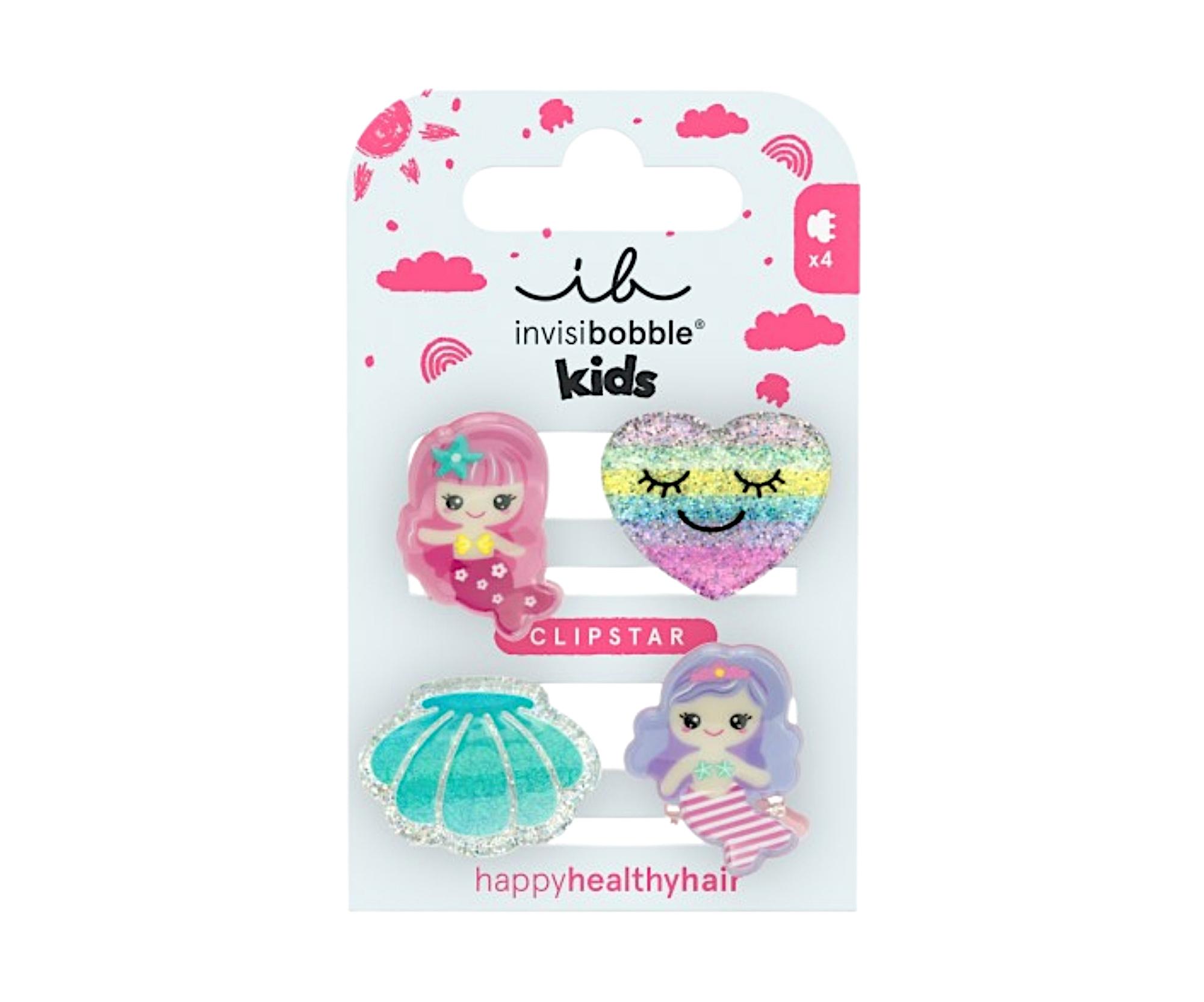 E-shop Detské veselé škripčeky do vlasov Invisibobble Clipstar Mermaid Dreams - 4 ks + darček zadarmo