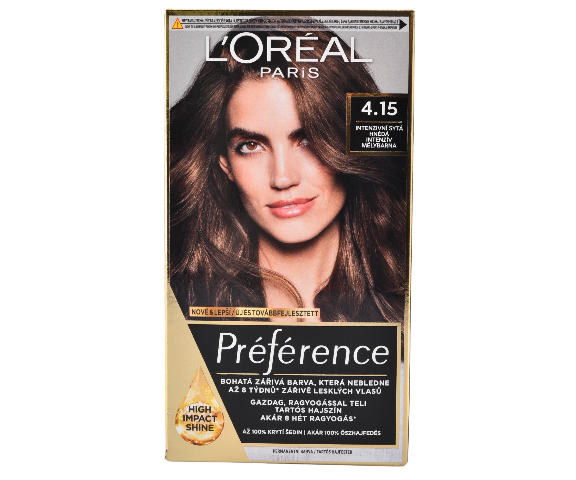 E-shop Permanentná farba Loréal Préférence 4.15 intenzívna sýta hnedá - L’Oréal Paris + darček zadarmo