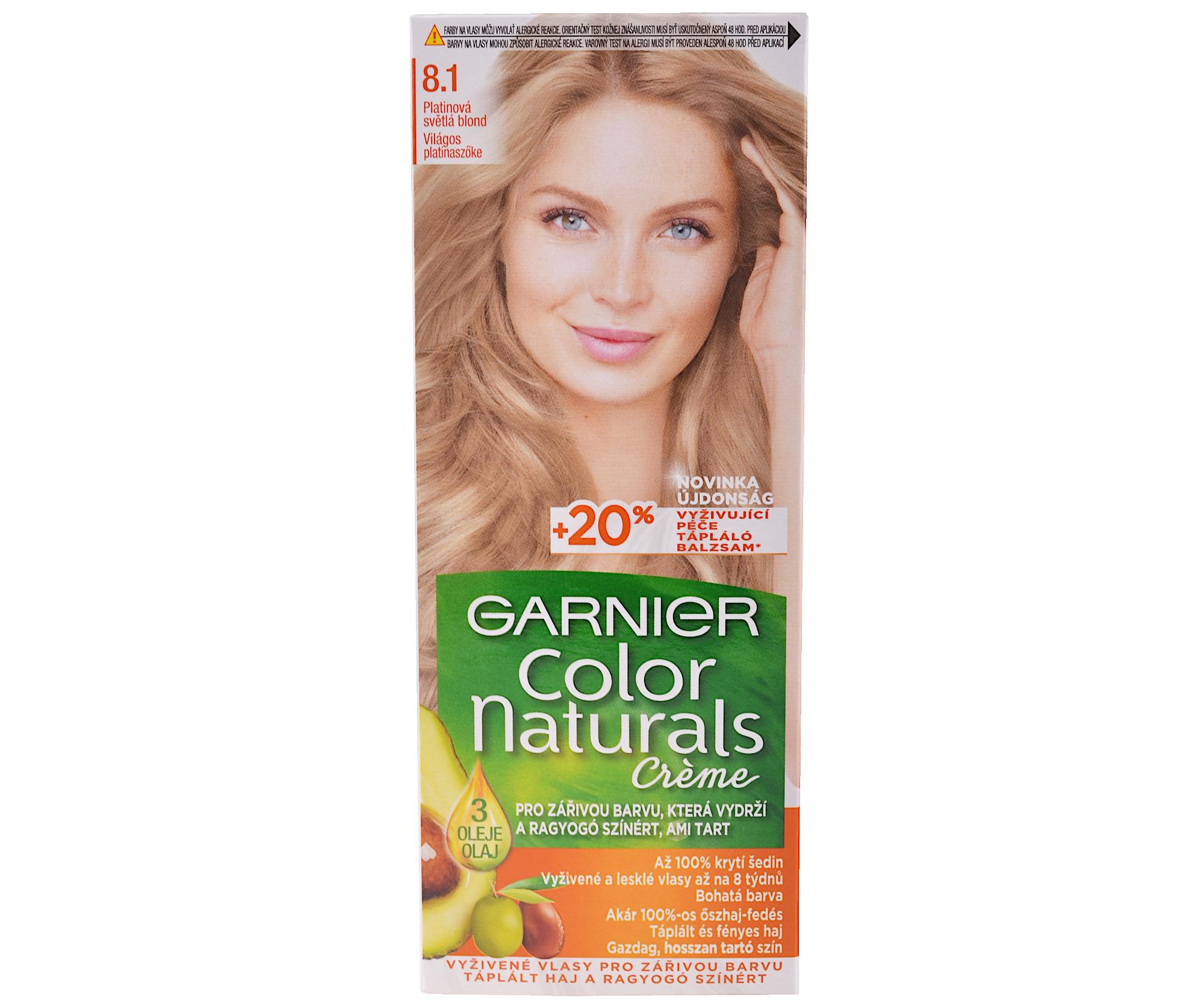 E-shop Permanentná farba Garnier Color Naturals 8.1 svetlá blond popolavá + darček zadarmo