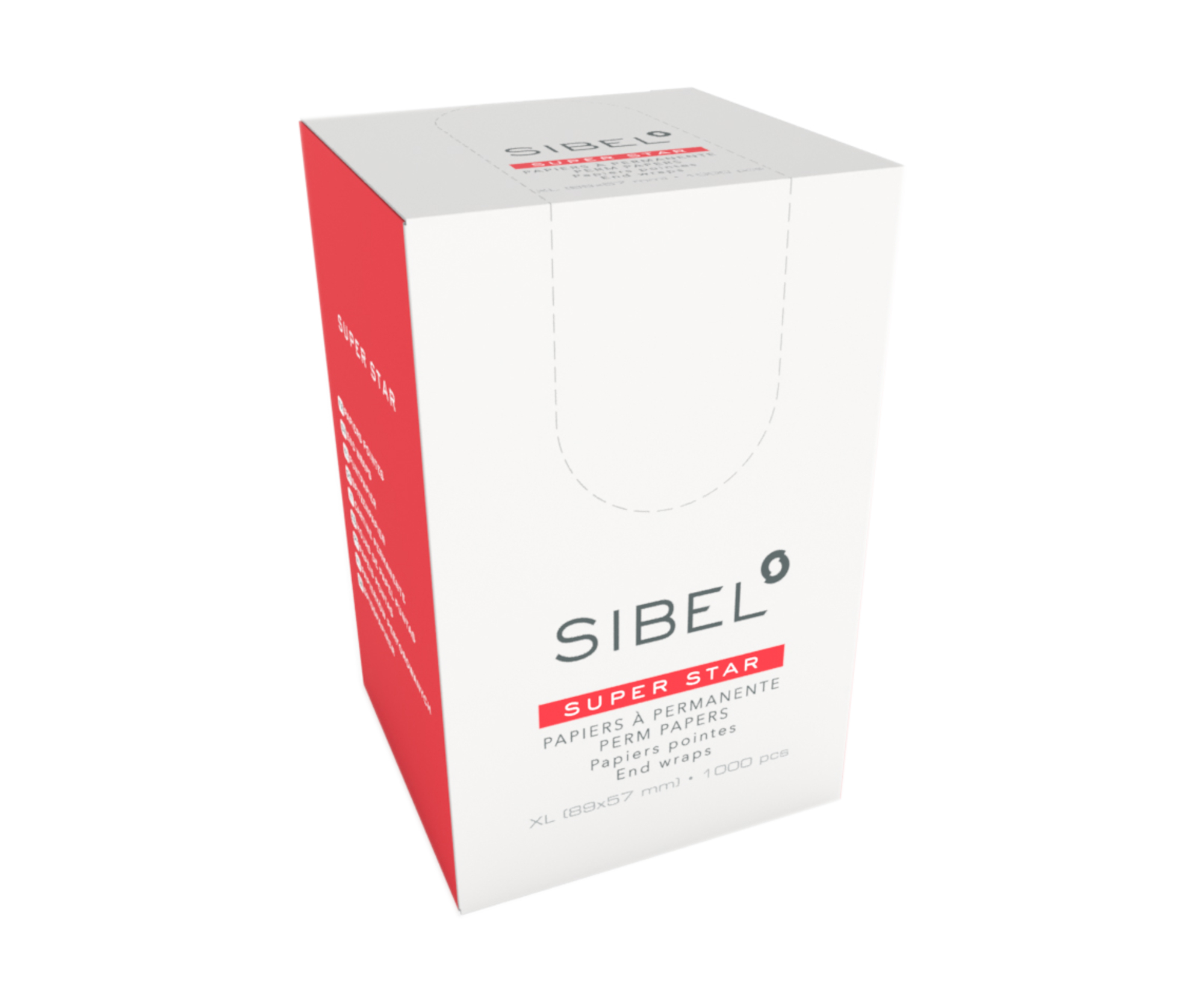 E-shop Papieriky na trvalú onduláciu Sibel Super Star, 89 x 57 mm - 1000 ks (4330131)