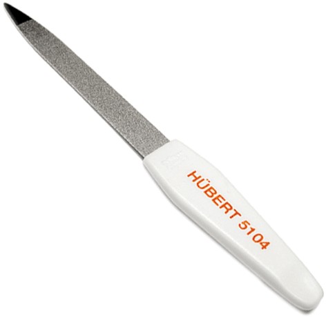 E-shop Zafírový špicatý pilník na nechty Hairway "4", biely - 115 mm (11504)