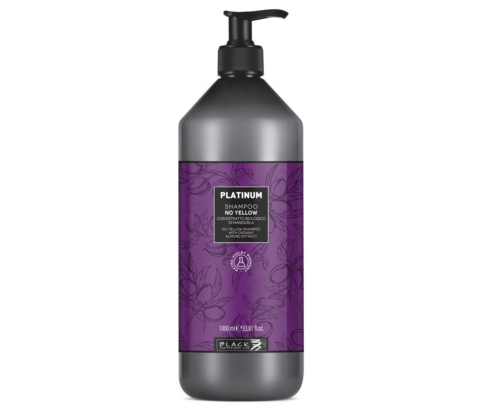 E-shop Šampón pre melírované vlasy Black Platinum No Yellow - 1000 ml (250028) + darček zadarmo
