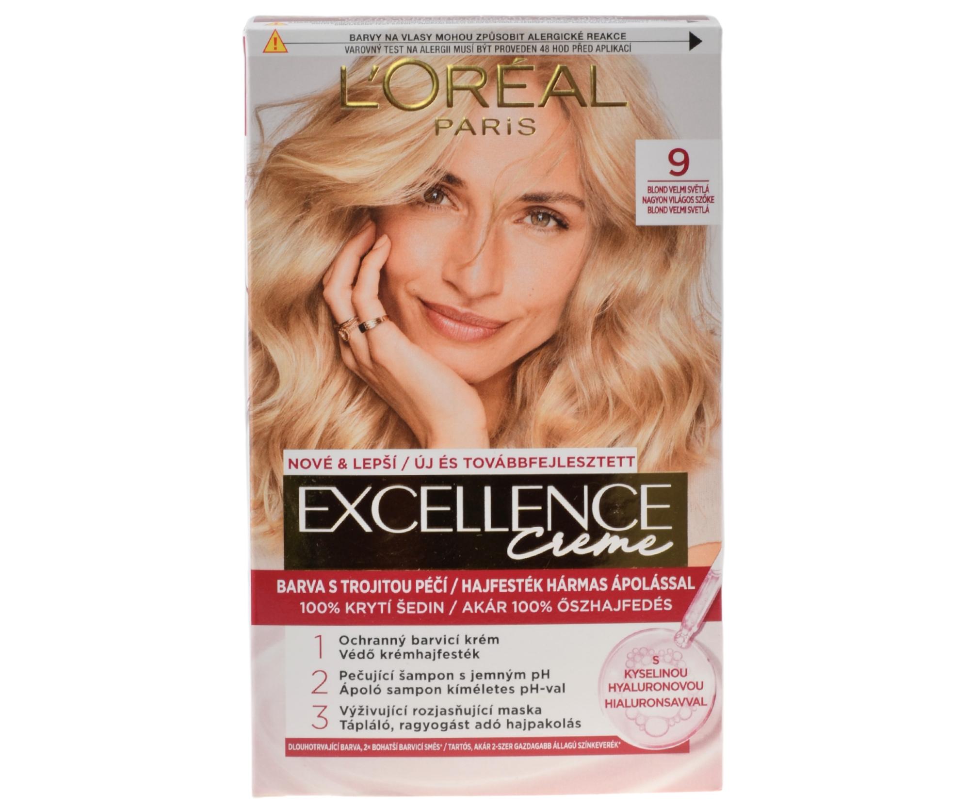 E-shop Permanentná farba Loréal Excellence 9 blond veľmi svetlá - L’Oréal Paris + darček zadarmo