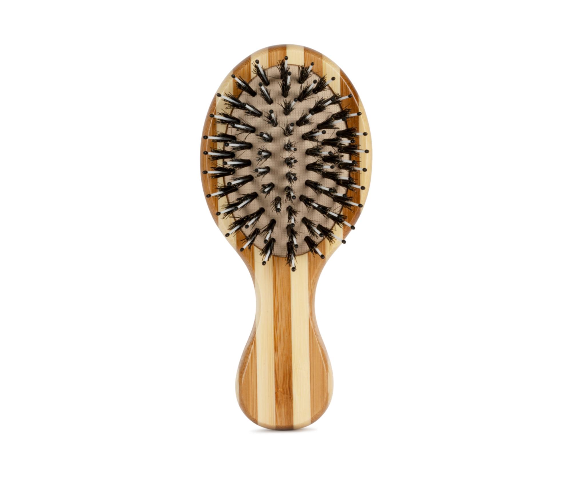 E-shop Plochá bambusová mini kefa s diviačími a nylonovými štetinami Zenz Boar Brush Mini - 140x60 mm + darček zadarmo