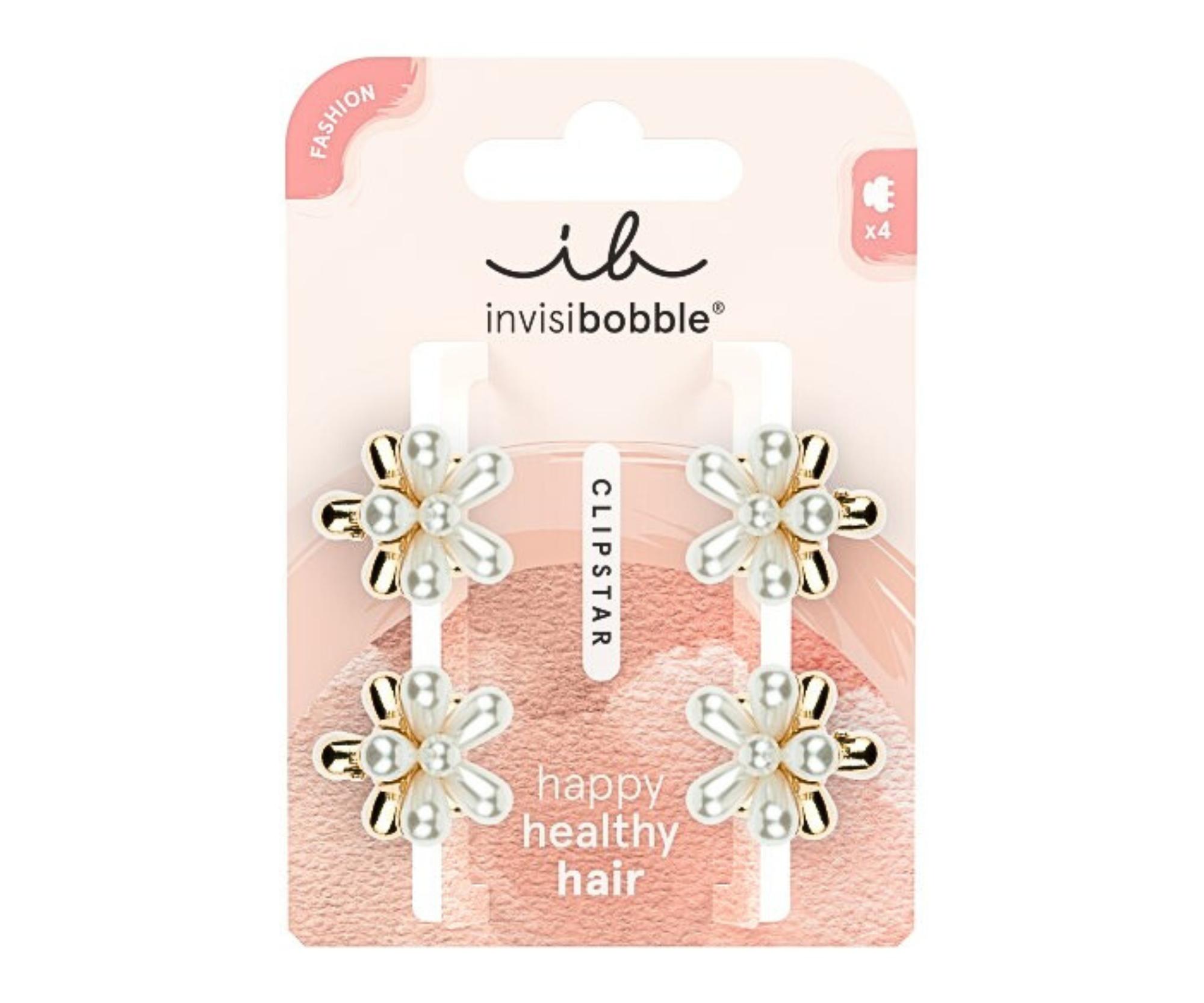 E-shop Škripce do vlasov Invisibobble Clipstar Pearly Flower - 4 ks + darček zadarmo