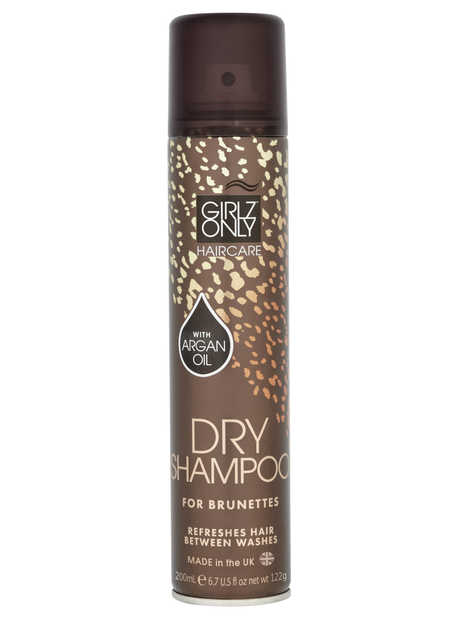 E-shop Suchý šampón pre hnedé až tmavo hnedé vlasy Girlz Only for Brunettes - 200 ml (98664; 103269) + darček zadarmo