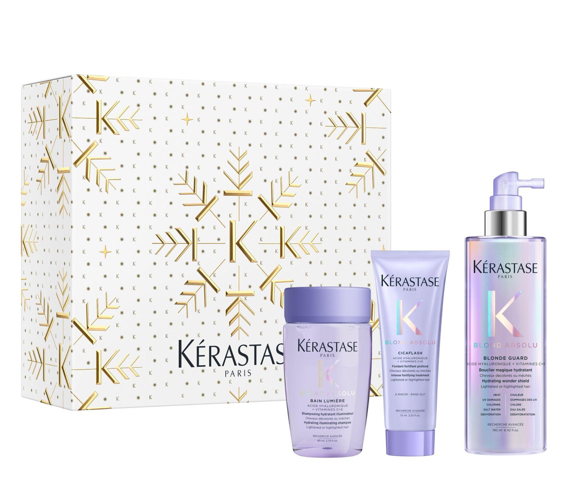 Darčeková sada pre hydratáciu a rozjasnenie blond vlasov Kérastase Blond Absolu Set + darček zadarmo