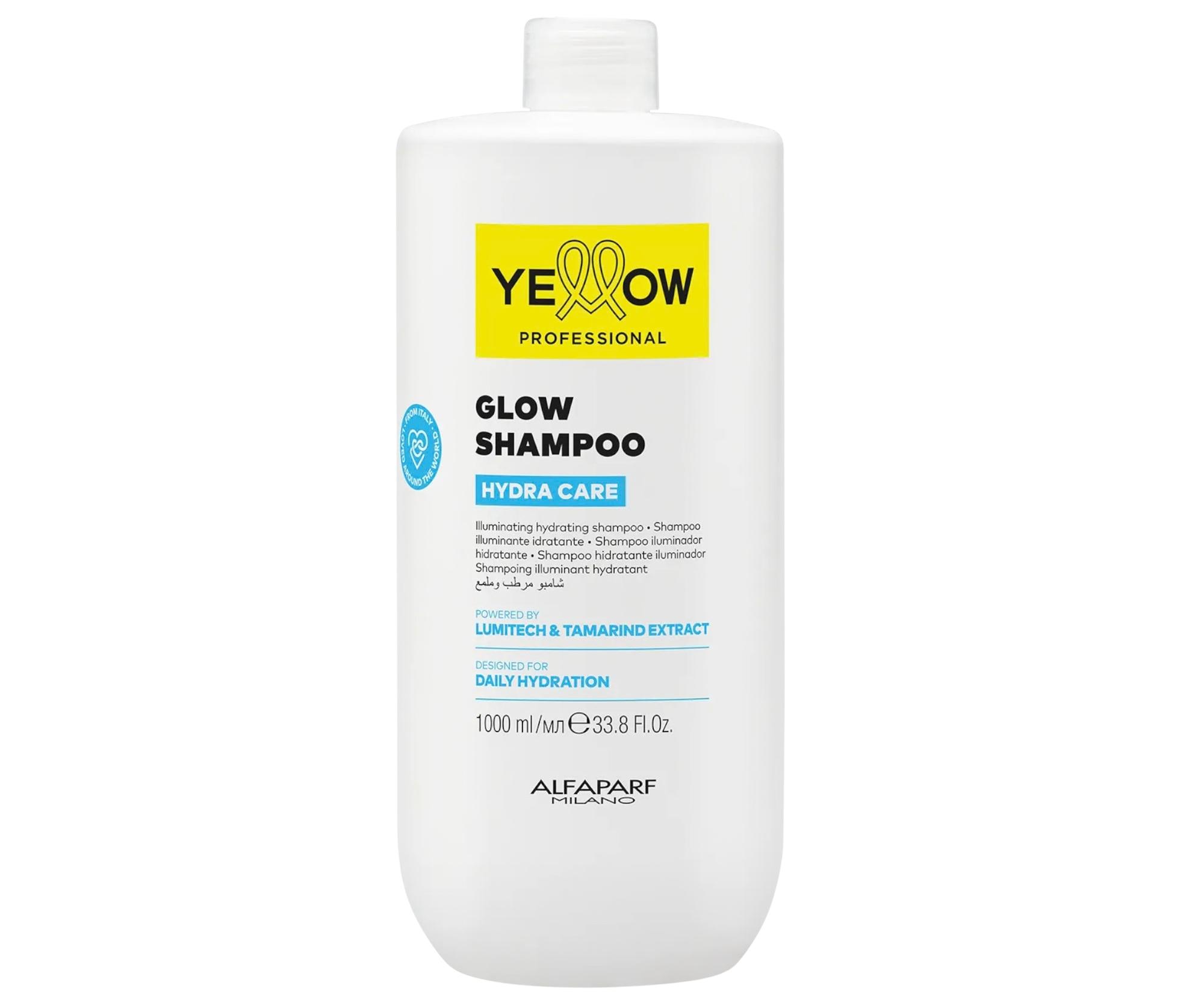 E-shop Rozjasňujúci hydratačný šampón pre vlasy bez lesku Yellow Professional Hydra Care Glow Shampoo - 1000 ml + darček zadarmo