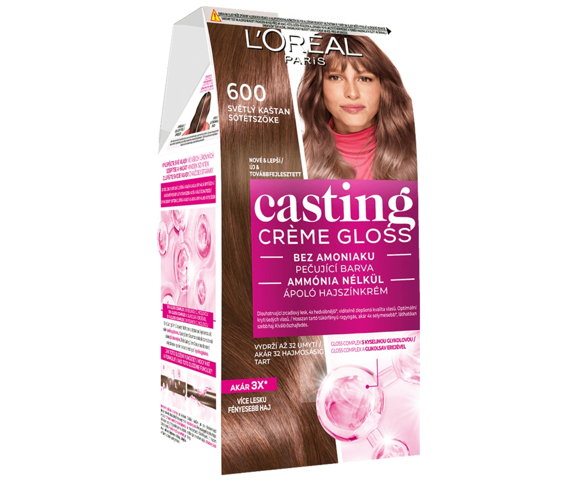 E-shop Preliv bez amoniaku Loréal Casting Créme Gloss - 600 svetlý gaštan - L’Oréal Paris + darček zadarmo