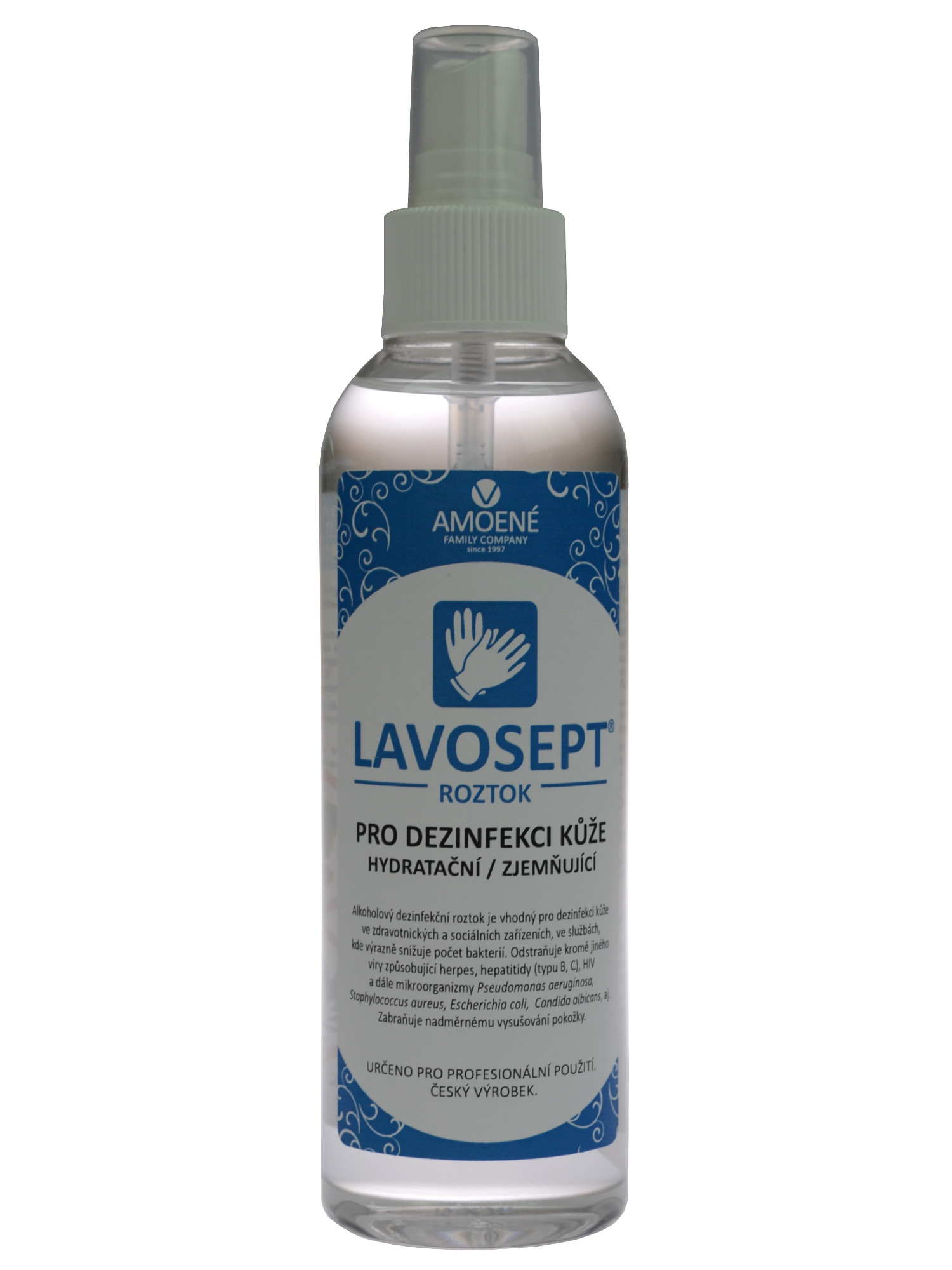 E-shop Dezinfekcia kože v spreji Amoena Lavosept - citrón - 200 ml (0131C2M200) - Amoené + darček zadarmo