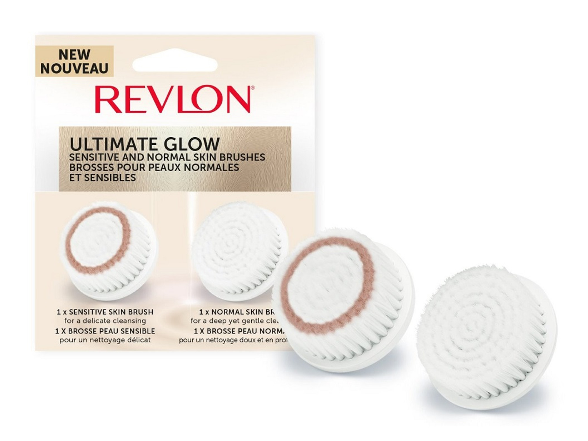 E-shop Náhradné hlavice pre čistiacu kefku Revlon Ultimate Glow Sonic (RVSP3538CB) + darček zadarmo