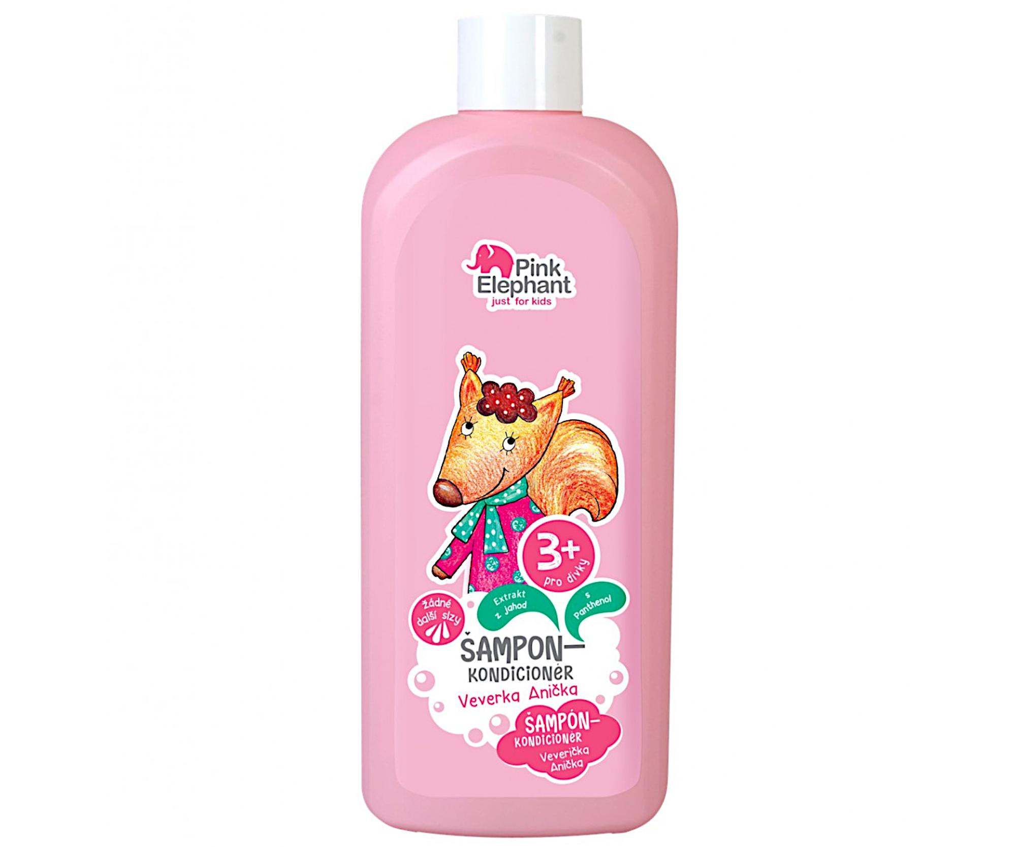 E-shop Detský šampón 2v1 Pink Elephant Veverka Anička - 500 ml