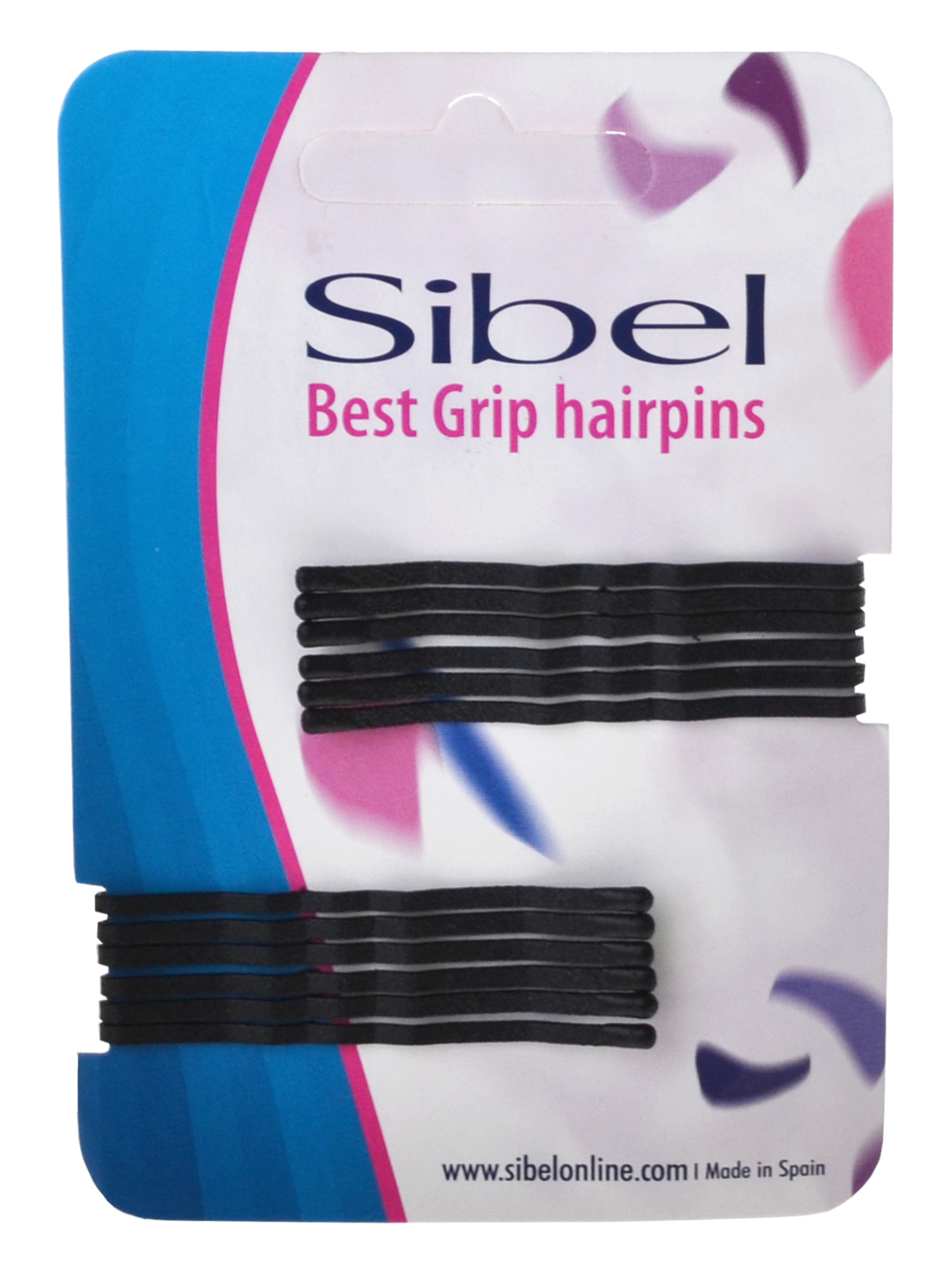 E-shop Vlnitá sponka Sibel Best Grip - 5 cm, čierna - 12ks (9600054-02)