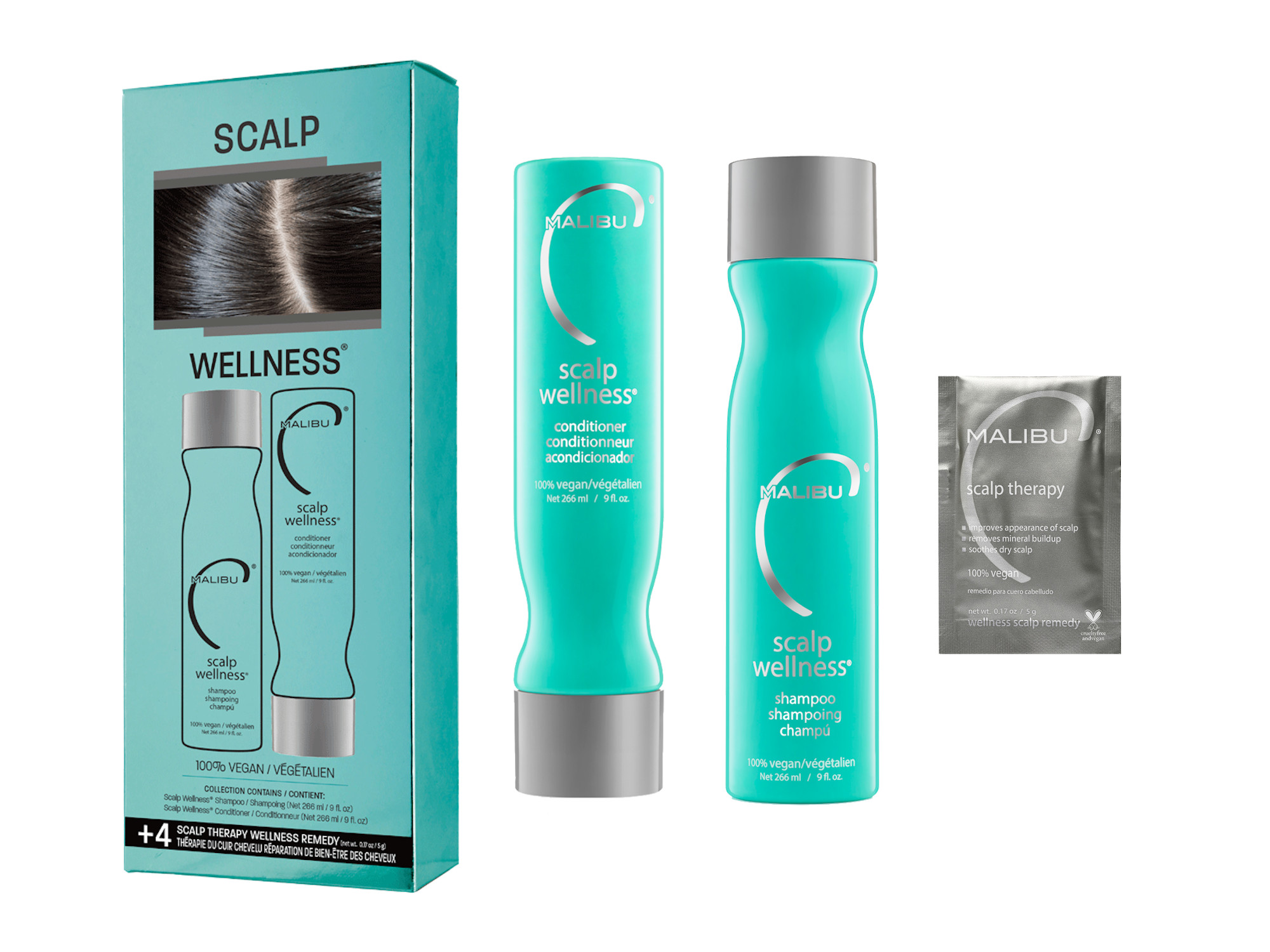 E-shop Sada pre zdravú pokožku hlavy Malibu C Scalp Wellness (49618) + darček zadarmo