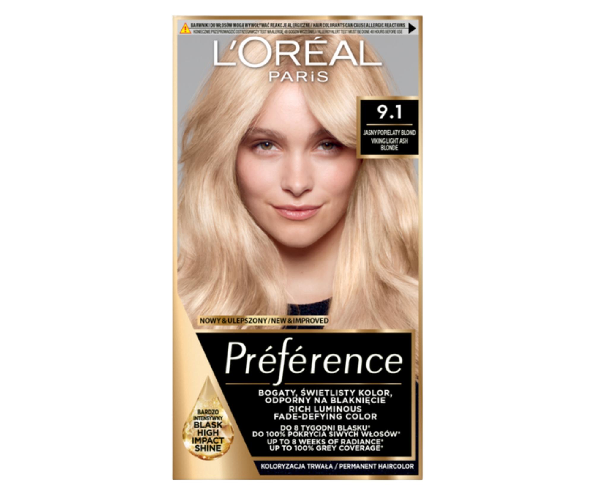 E-shop Permanentná farba Loréal Préférence 9.1 veľmi svetlá popolavá blond - L’Oréal Paris + darček zadarmo
