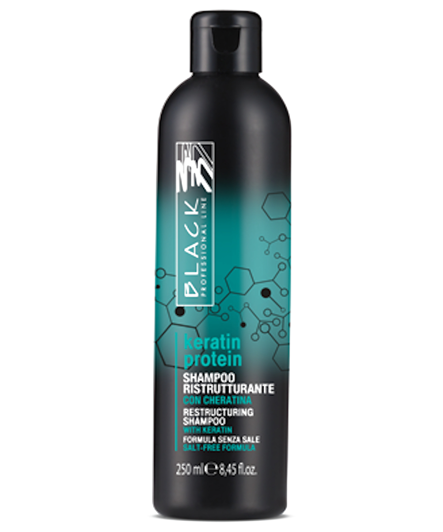 E-shop Šampón pre poškodené a oslabené vlasy Black Keratin Protein - 250 ml (250036) + darček zadarmo