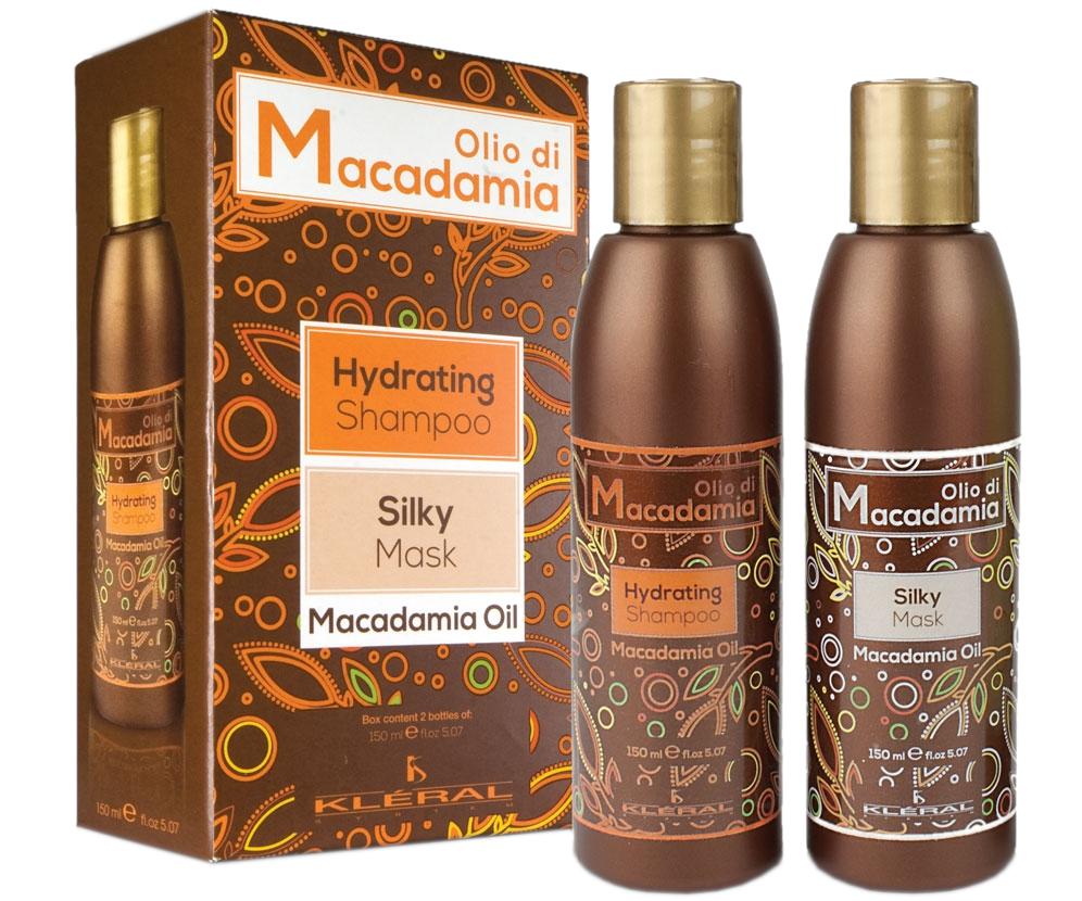 E-shop Hydratačná sada pre suché a krehké vlasy Kléral Olio di Macadamia - šampón 150 ml + maska 150 ml (174) + darček zadarmo
