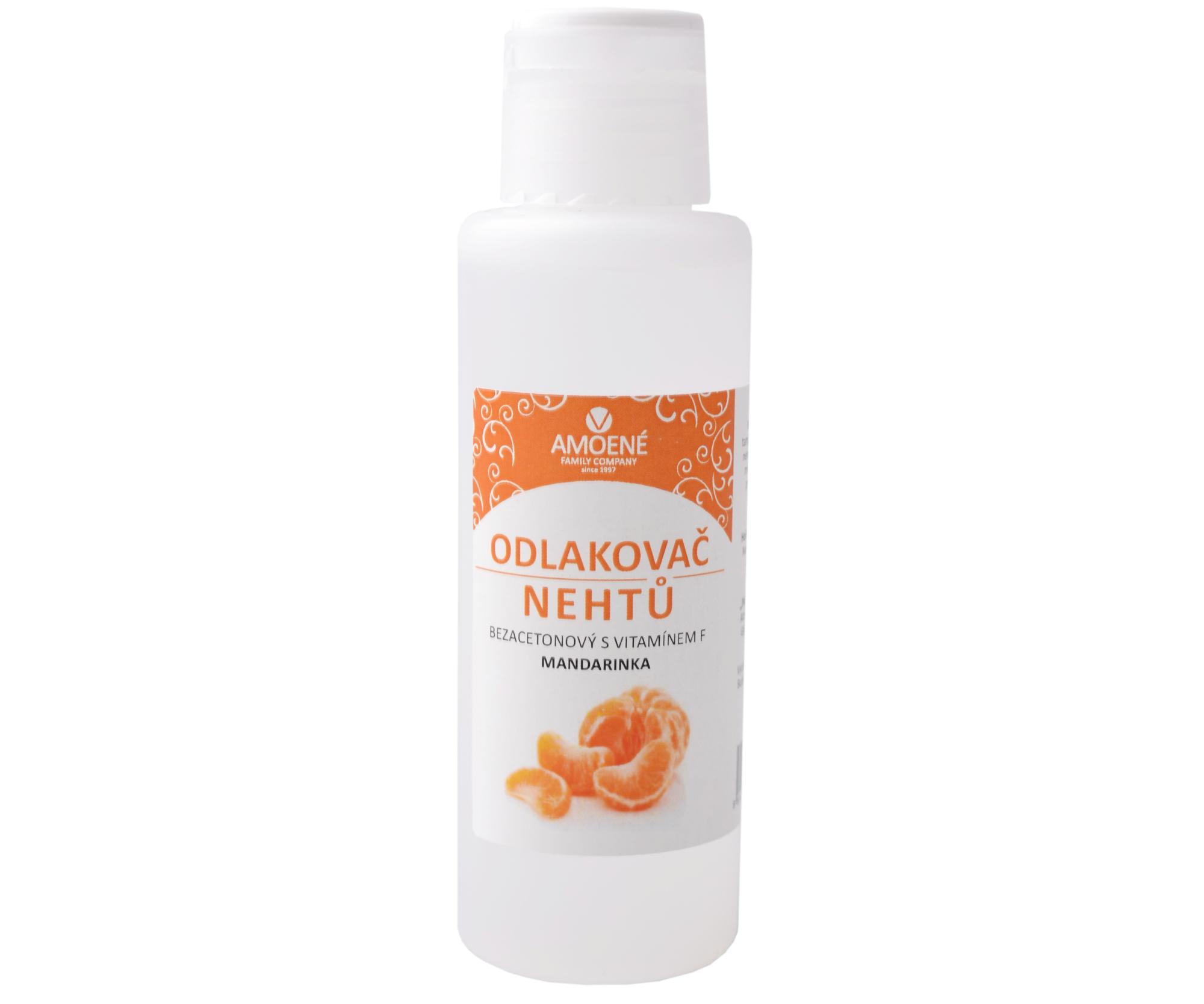 E-shop Bezacetónový odlakovač na nechty Amoené, mandarínka - 100 ml (0114B3M100)