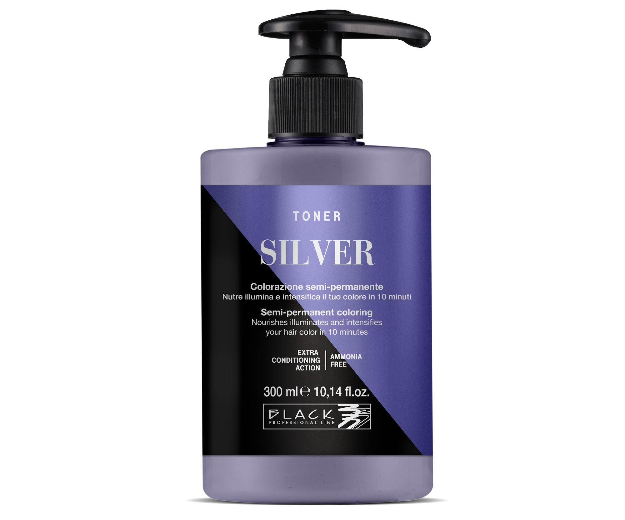 E-shop Farebný toner na vlasy Black Professional Crazy Toner - Silver (proti žltým odleskom) (154023) + darček zadarmo