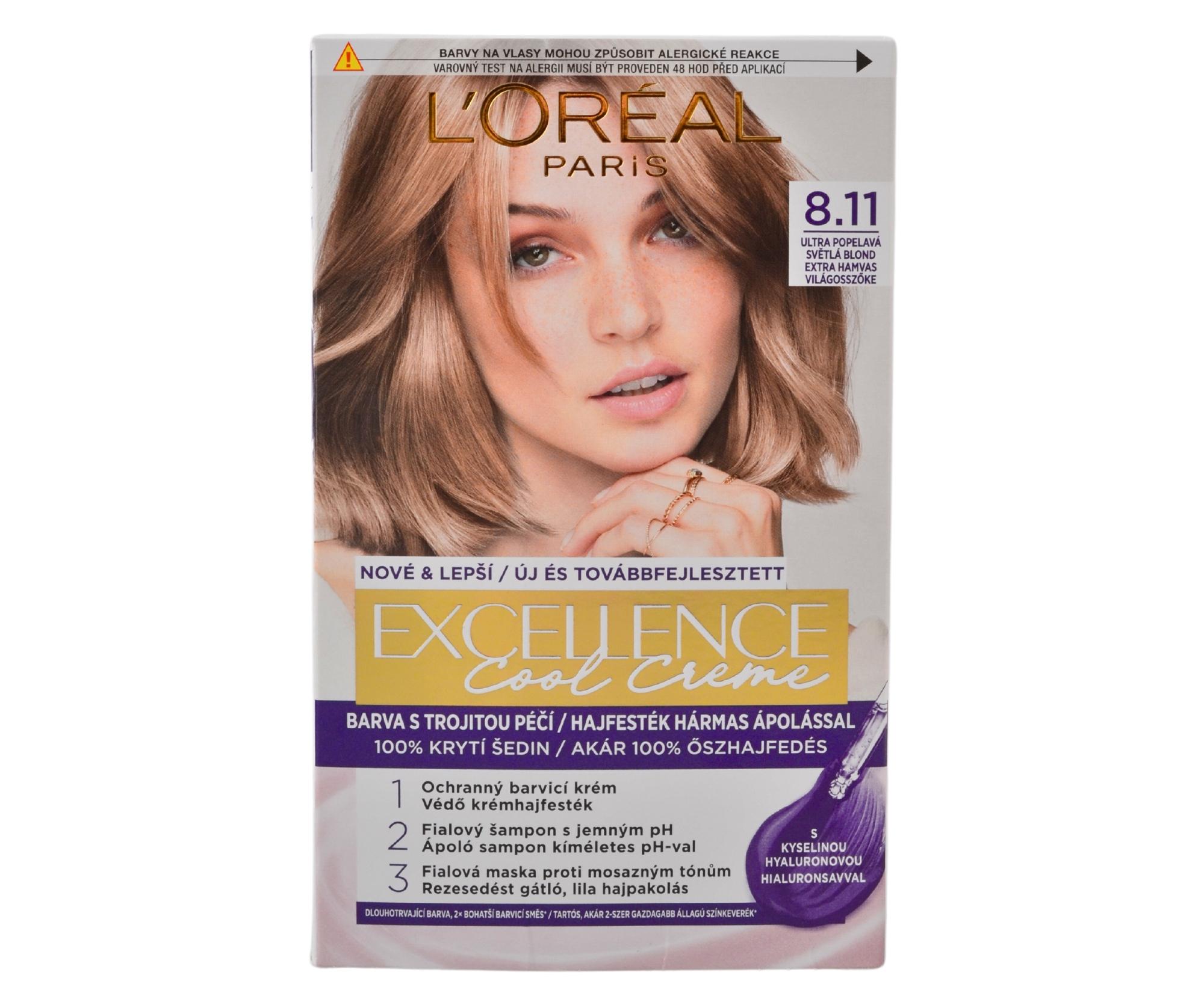 E-shop Permanentná farba Loréal Excellence Cool Creme 8.11 ultra popolavá svetlá blond - L’Oréal Paris + darček zadarmo