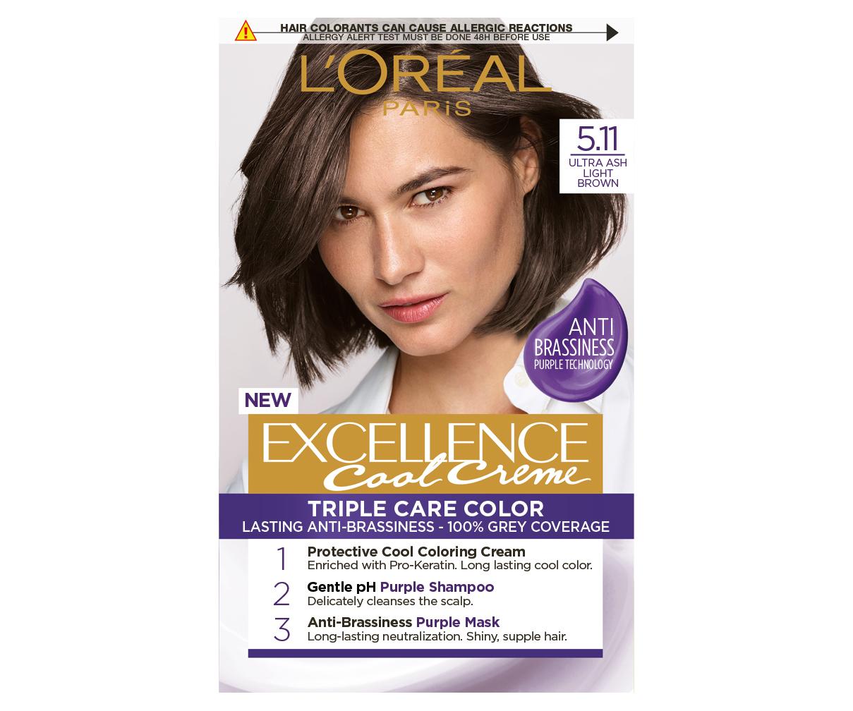 E-shop Permanentná farba Loréal Excellence Cool Creme 5.11 ultra popolavá svetlá hnedá - L’Oréal Paris + darček zadarmo