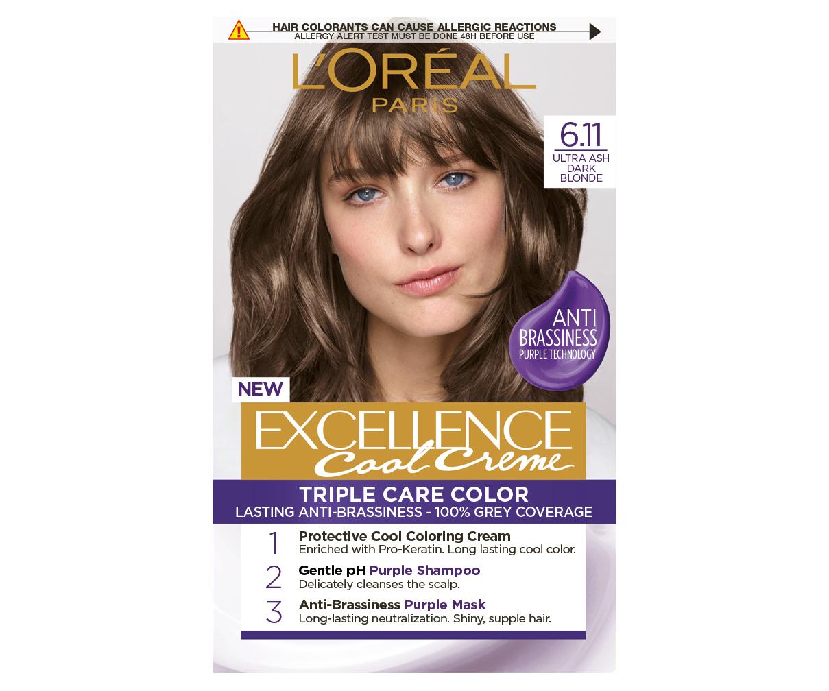 E-shop Permanentná farba Loréal Excellence Cool Creme 6.11 ultra popolavá tmavá blond - L’Oréal Paris + darček zadarmo