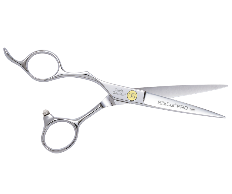 E-shop Kadernícke nožnice pre ľavákov Olivia Garden SilkCut Pro 5,75"- strieborné (SI-PRO5.75L) + darček zadarmo