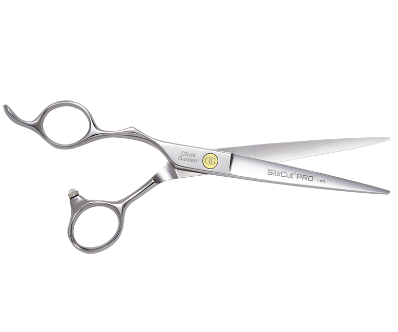 E-shop Kadernícke nožnice pre ľavákov Olivia Garden SilkCut Pro 6,5"- strieborné (SI-PRO6.50L) + darček zadarmo