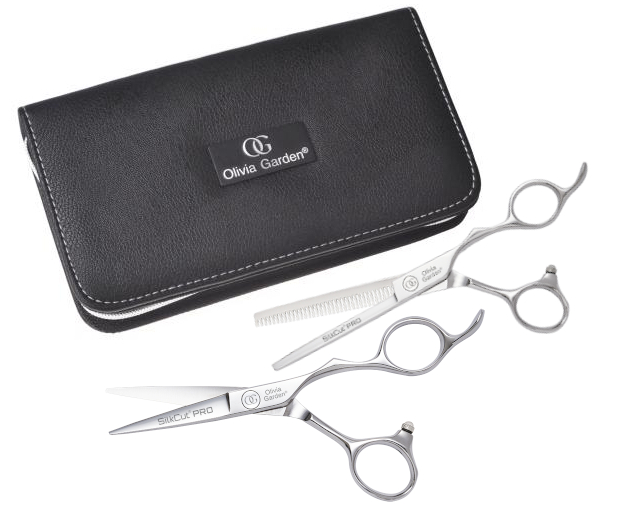 E-shop Sada kaderníckych nožníc 5 "a efilačných nožníc 6,35" Olivia Garden SilkCut® Pro (SI-PRO5.00/6.35) + darček zadarmo