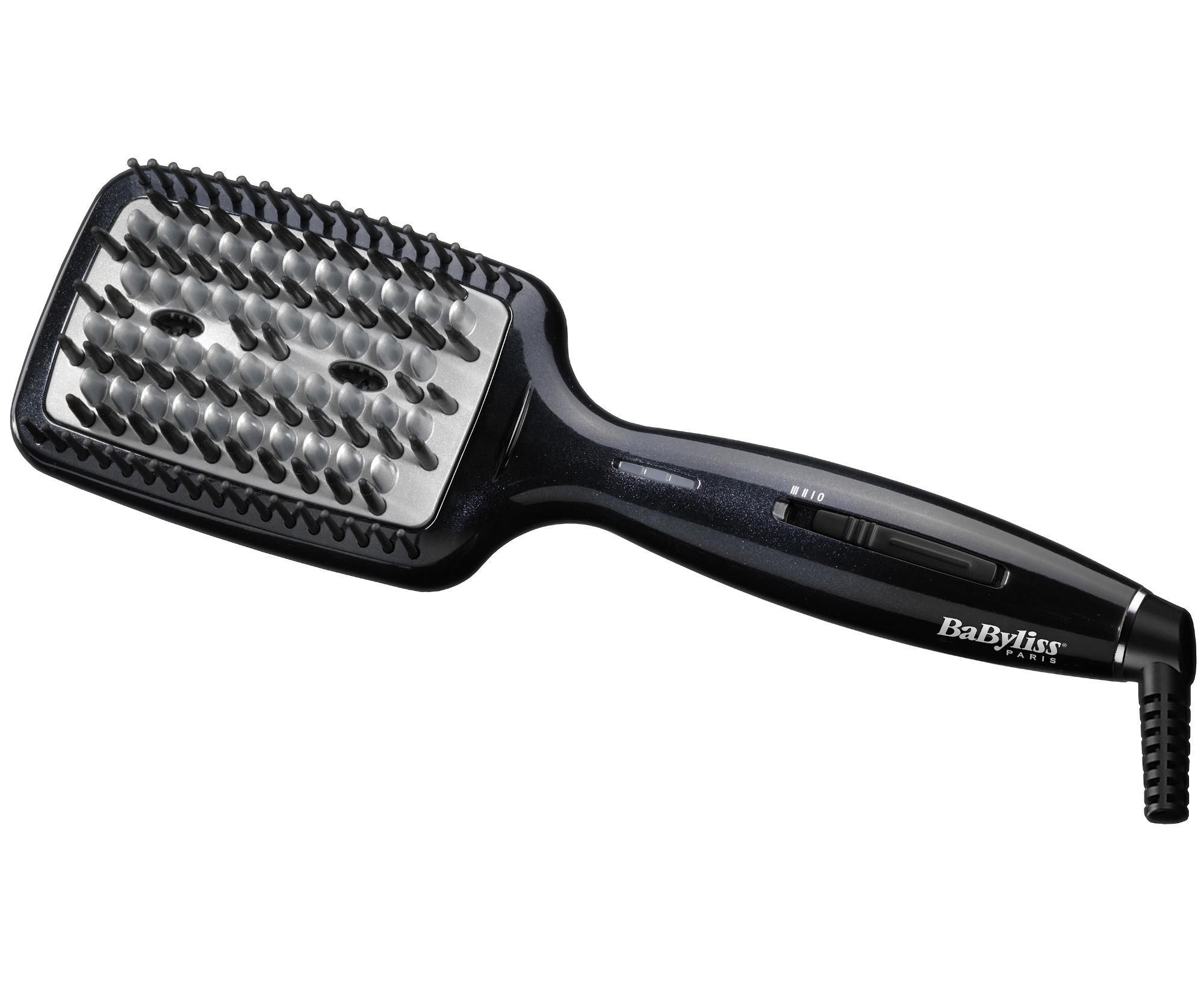 E-shop Nahrievacia žehliaca kefa na vlasy Babyliss Smoothing Heated Brush - čierna (HSB101E) + darček zadarmo