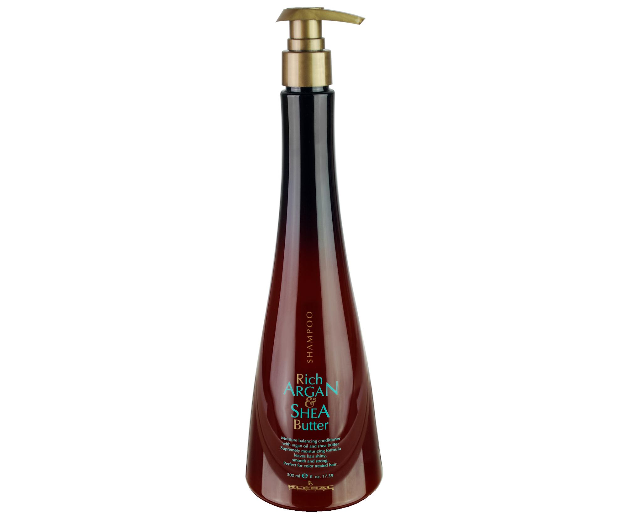 Hydratačný šampón pre suché vlasy Kléral Rich Argan  a  Shea Butter - 500 ml (118) + darček zadarmo